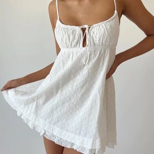 Princess Polly Empress of Love Mini Dress White Embroidery